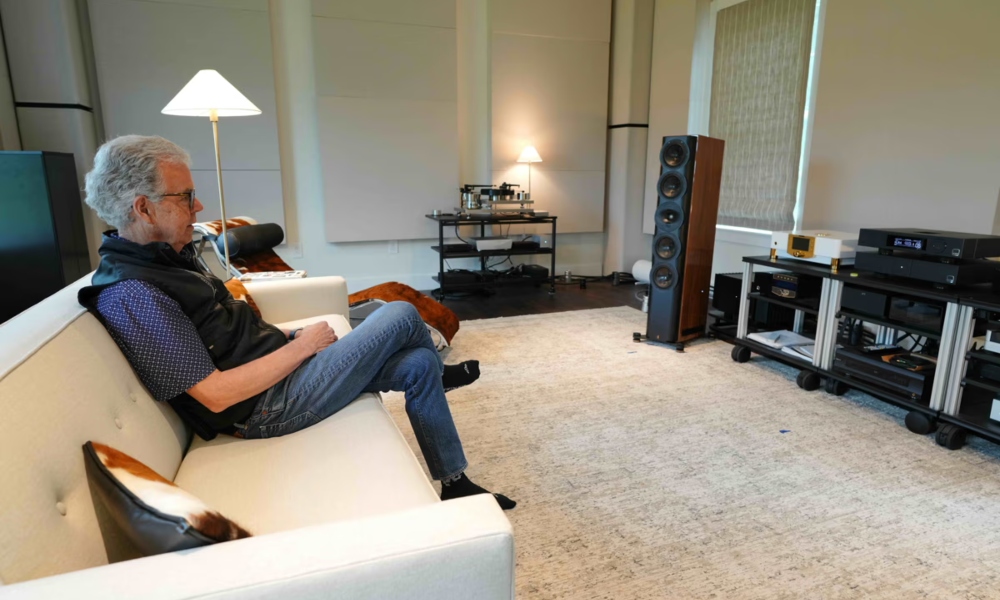 Absolute Sound Editor Tom Martin inside his listening room